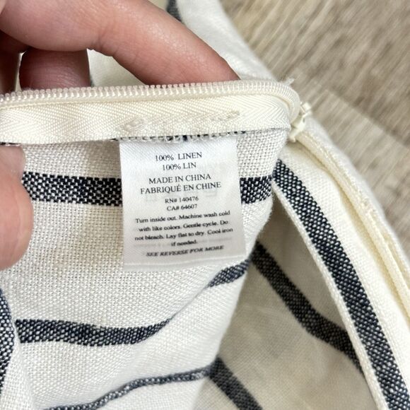 Faherty Catalina Linen Stripe Sleeveless Waist Tie Wide Leg Jumpsuit Romper Xxs - Picture 11 of 11